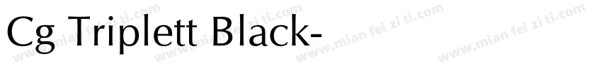 Cg Triplett Black字体转换